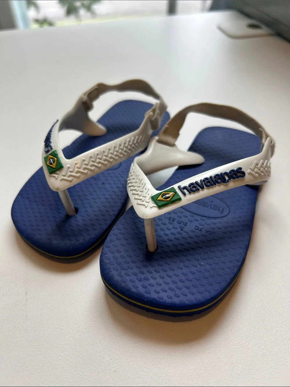 Havaianas unisex Baby Brasil logo flip flop preppy  sandals size US 7C EU 23